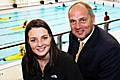 Sir Steve Redgrave with Kerri-Anne Payne at the Middleton Arena opening