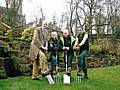 Digging deep for improvements: Councillor William Hobhouse with Gemma Cockley, Steven Fleming and Jonathan Brenner from the council.