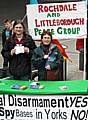 Rochdale and Littleborough Peace Group took to the streets of Rochdale yesterday (Saturday 9 May).