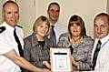 Inspector Mark Davenport, Operational Control Room Manager Di Grandidge, Information Management Unit Manager Chris Maidens, Call Handling Manager Lesley Beach, and Resource Management Unit Manager Ian Charnock

