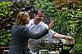 Andrew Nutter with Patricia Fox, cooking up a treat in her unique garden at Chelsea.