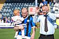 Club captain Gary Jones and Keith Hill applaud the supporters.