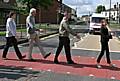 Not quite Abbey Road, but it is now safer to cross Norden Road in Bamford.