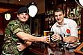 Free pints for forces personnel at the Sandbrook in support of the UK's first Armed Forces Day.