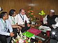 The Rochdale delegation to Sylhet meet the mayor Mr Badar Uddin Kamran.