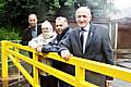 Cllr Ted Flynn (cabinet member for community safety), Brent Lever (local resident), Anne Howard (local resident) and Lee Durrant (Community Safety Officer at Rochdale Borough Council)
