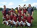 Copperpot youngsters celebrate their win at Bowlee.