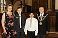 Jack Lofthouse and Hassan Akhtar with the Mayor, Councillor Keith Swift, and Mayoress Sue Etchells.