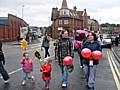 2010 Castleton Carnival: happy flowers walking float