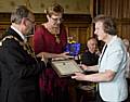 Mayor Keith Swift, Mayoress Sue Etchell and Dorothy Greaves