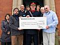 Christian Wewer, the High Sheriff, with members of the Norden Trust as well as PC Sarah Firth, PCSO Nicholas Haile and crime reduction advisor, Jackie Bell.