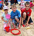 On the beach: Youngsters enjoy Rochdale’s Play Day.