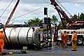 United Utilities tanker overturned at Sandbrook Park