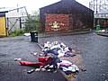 Disgusting flytipped rubbish on Sparthbottoms Road.