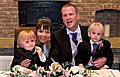 Woman of Substance...Lisa Salmon, with her husband Mark and two sons, Joel and Cristian, on their wedding day.