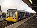 One of the pacer trains at Rochdale Train Station, which regularly ran along the Oldham loop line.