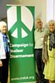 Philip Gilligan, Pat Sanchez and Rae Street at the CND Conference on 10 October 2010.