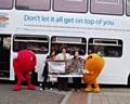 World Mental Health Day - Commissioning Manager Fozia Waseem, Associate Director Karen Hurley, Project Manager Shabnam Sardar, with the Fruit Theatre