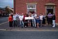 The Horse and Jockey locals with landlord Steven Wild and event organiser Debra Brown with Kath Meredith from Springhill Hospice 