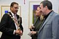 Mayor for Rochdale Zulfiqar Ali talks to Andy Pearce in the recently refurbished Number Ten Art Gallery