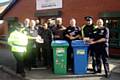 Residents outside the Deeplish Community Centre alongside the partner agencies involved