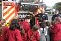 Pupils at Beech House School were visited by the fire service