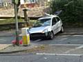 A car crash on Manchester Road, Castleton 