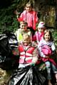 Children with rubbish they had collected