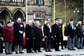 Dignitaries line up infront of the Rochdale cenotaph