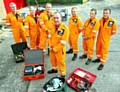 Pete Stevenson (centre) and his colleagues from the rescue team were able to save three people within 24 hours of landing in Haiti.