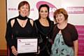 Flavia Cacace congratulates Yvonne Wilson (left) from Norden and Sandra Timms (right) from Middleton on the cleaning team’s success