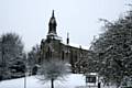 Snow scene at St Clement's Church