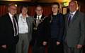 Jim Dobbin MP, Elaine Roydes Club Secretary, the Mayor Councillor Keith Swift, Mayoress Ms Sue Etchells and Sponsorship Chairman Roger Whitworth 