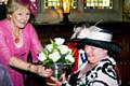 Sue Verity, Woman of the Year 2010, presents Sue Ridgard with her Woman of the Year 2010 award