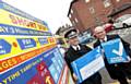 Chief Superintendent, John O'Hare for Rochdale Division and Impact Partnership’s Highways Policy & Strategy Manager Tim Wood, at Upper Broadfield Car Park, Church Lane in Rochdale