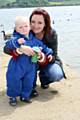 Claire McCurrie and her two-year-old son Zack came from Heywood to feed the ducks