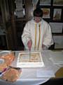 Rev’d Lynne Connolly final service and cutting the cake 