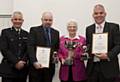 Chief Constable Peter Fahy, Constable Phillip Bainbridge, Mrs Joan Egerton, Sergeant Christopher Flint 