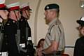 Area Officer Lieutenant Colonel John Davies, Royal Marine, inspecting the Rochdale Sea Cadets