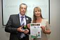 Centre Manager Lorenzo O’Reilly receiving his award from actress Carol Royle