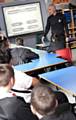 Police met with Year 7 and Year 8 students  at Balderstone Technology College to quiz them about crime