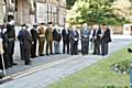 The Mayor of Rochdale, Councillor Zulfiqar Ali speaks to the small crowd about Armed Forces Day