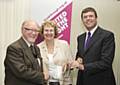 Jim Dobbbin with Annette Brooke MP and Paul Burstow, Minister for Care Services