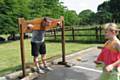 Fundraiser, Dean Connaughton, spent the day in the stocks at the Springhill Hospice summer gala in 2010