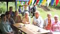 Rochdale Pensioners Association enjoying a cup of tea at the garden party held by CVS earlier this month