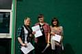 Sian Watkins, Leonie Saleem and Steph Turner show off their results