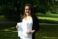 Rebecca Lyons with her A-level results in August