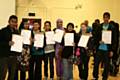 Students Mirza Bala, Hafsa Saved, Shabana Begum, Rumina Begum, Juhenara Begum, Sarah Slater and Haroon Asha show off their results