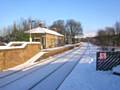 Littleborough Train Station covered in snow