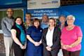 Front row: Volunteer course tutor, Rachel Fitton, Practice Nurse, Valerie Mills, Practice Manager, Diane Cohoon, Patient, Beryl John. Back row: Volunteer course tutor, John Reed, Patient, Muriel White, Patient, Paul Ridgway and Patient, Kathleen Millington
